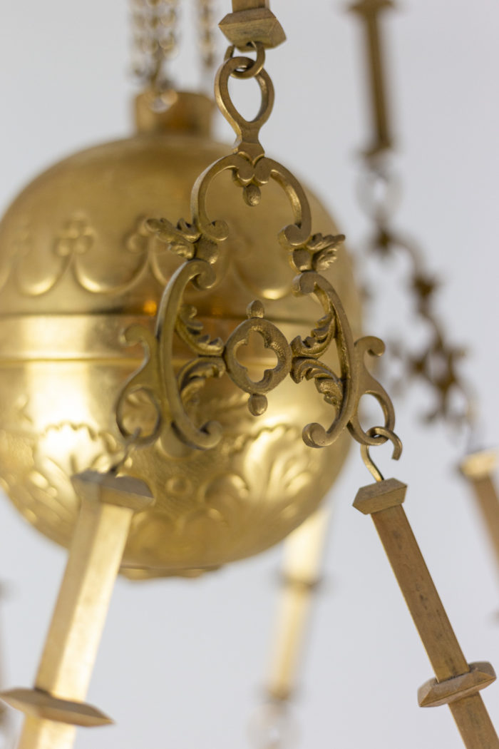 suspension napoléon iii bronze doré boule