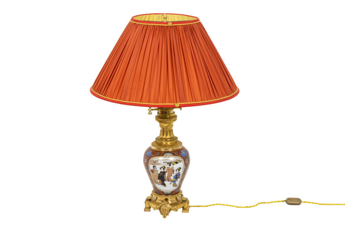 Lampe porcelaine de Samson abat-jour