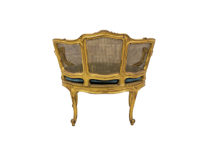 Marquise Louis XV en bois doré dos