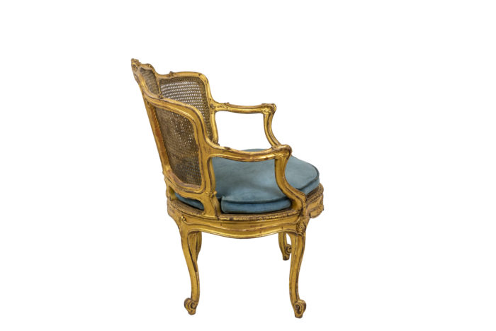 Marquise Louis XV en bois doré profil