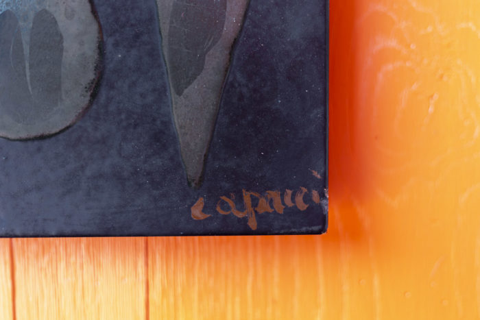 bruno capacci bas-relief ceramic signature
