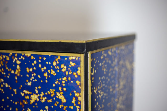 cabinet oxidized mirror gilt brass detail