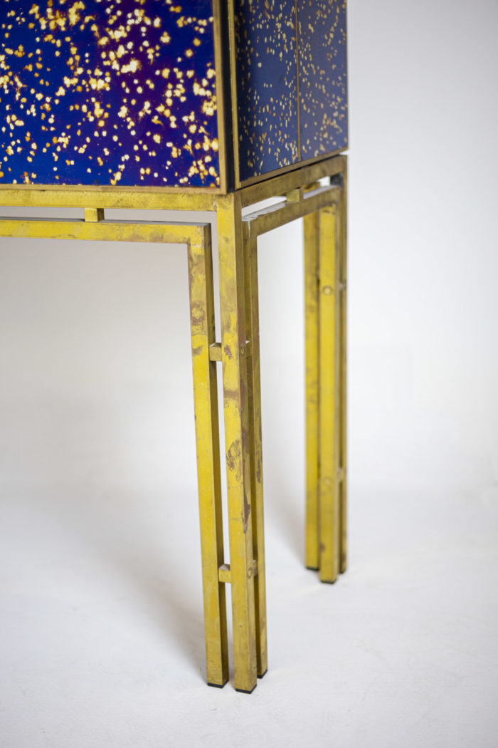 cabinet oxidized mirror gilt brass legs