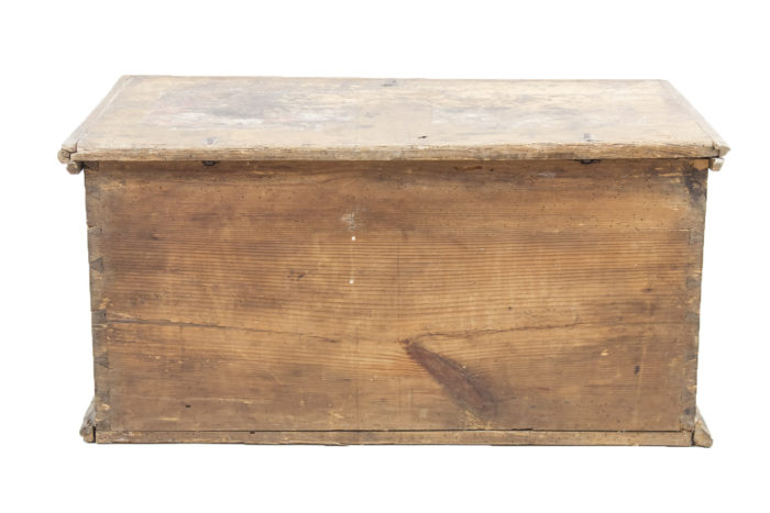 savoyard coffer polychrome wood 18th century back
