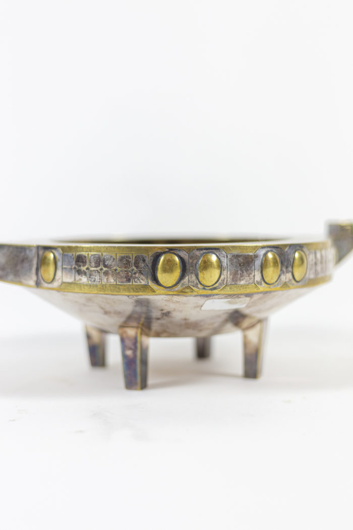 jugendstil cup silvered and gilt metal detail