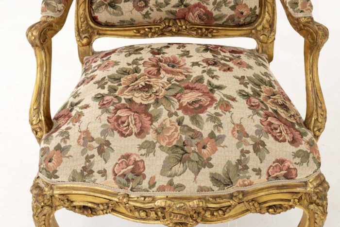 louis xv style armchairs gilt wood seat
