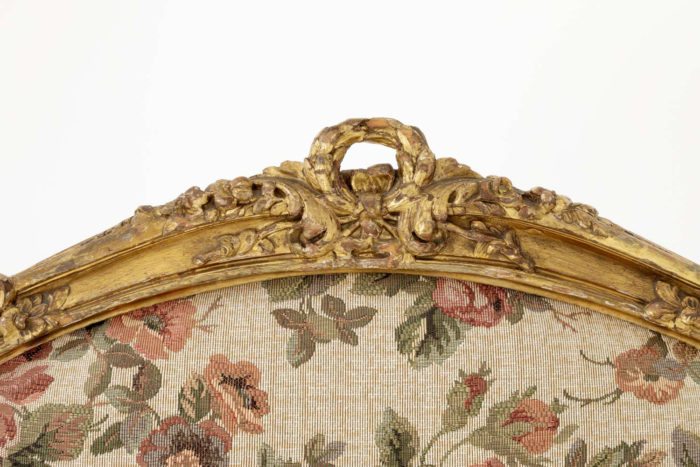 louis xv style armchairs gilt wood wreath