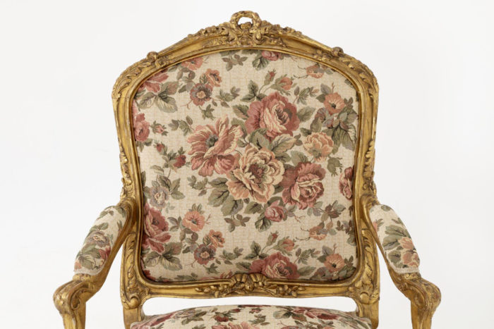 louis xv style armchairs gilt wood back