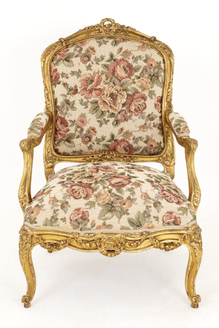 louis xv style armchairs face