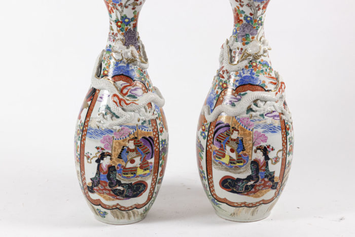 grands vases porcelaine chinoise cartouches
