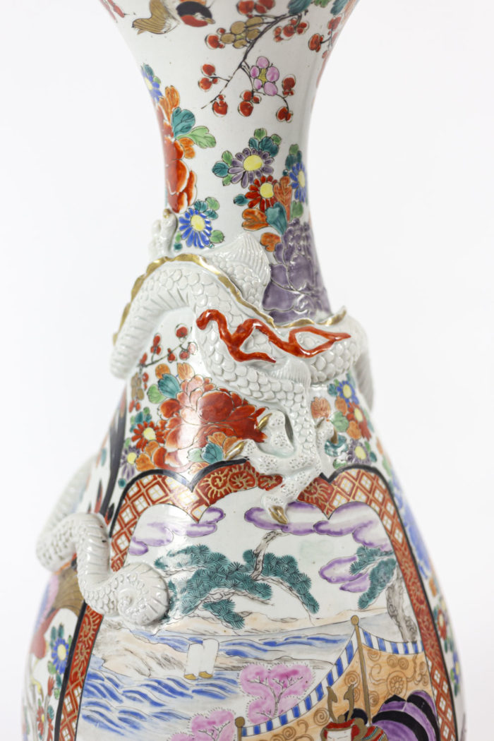 large vases chinese porcelain neck detail