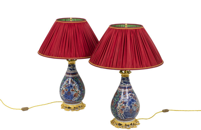 lamps delftware gilt bronze