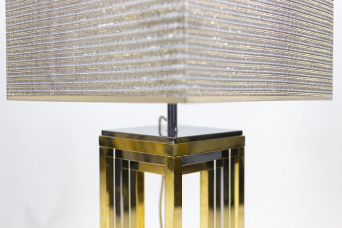 romeo rega lamps chromed and gilt metal openwork square