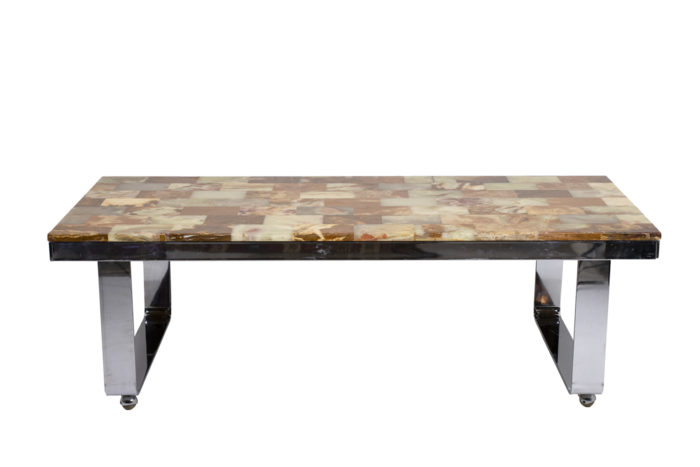 Table basse onyx face