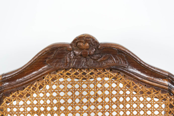 Chaise cannée Louis XV décor