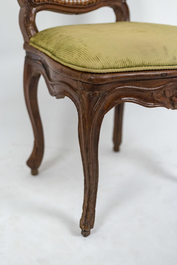 Chaise cannée Louis XV pied