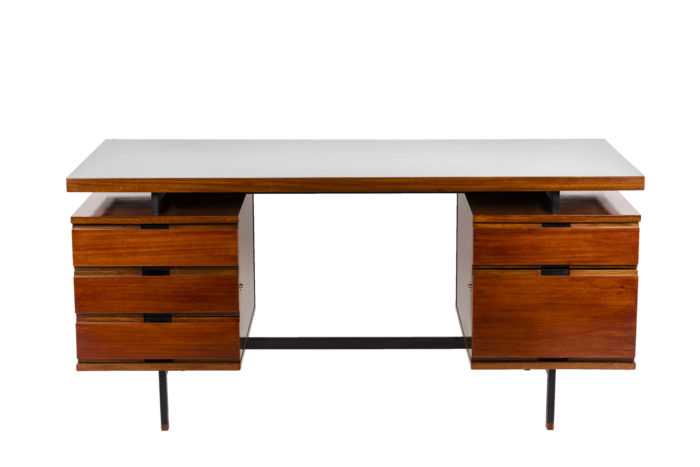 Pierre Guariche, Desk in mahogany and lacquered metal 9