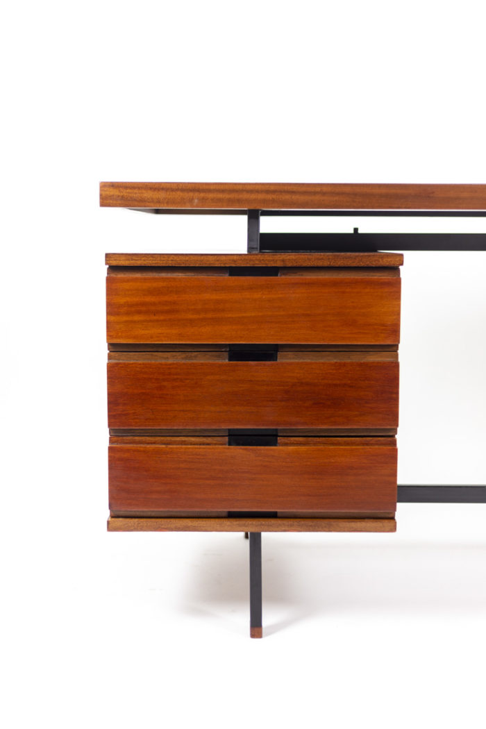 Pierre Guariche, Desk in mahogany and lacquered metal 3