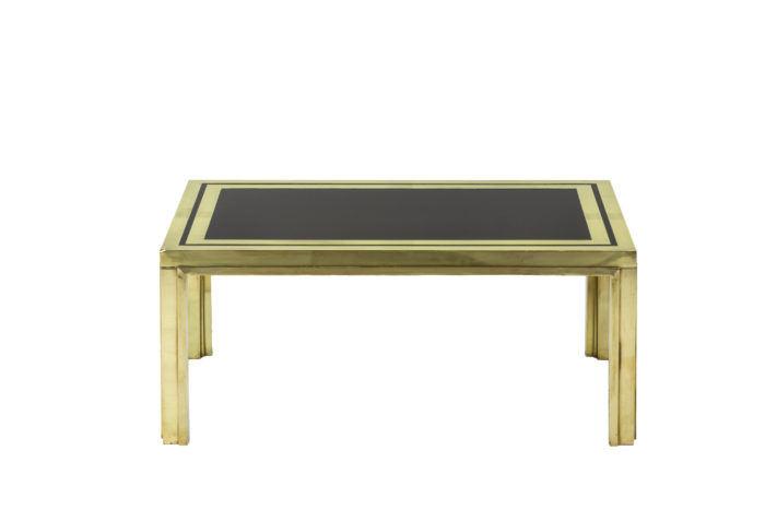 Pair of end tables in gilt brass 4