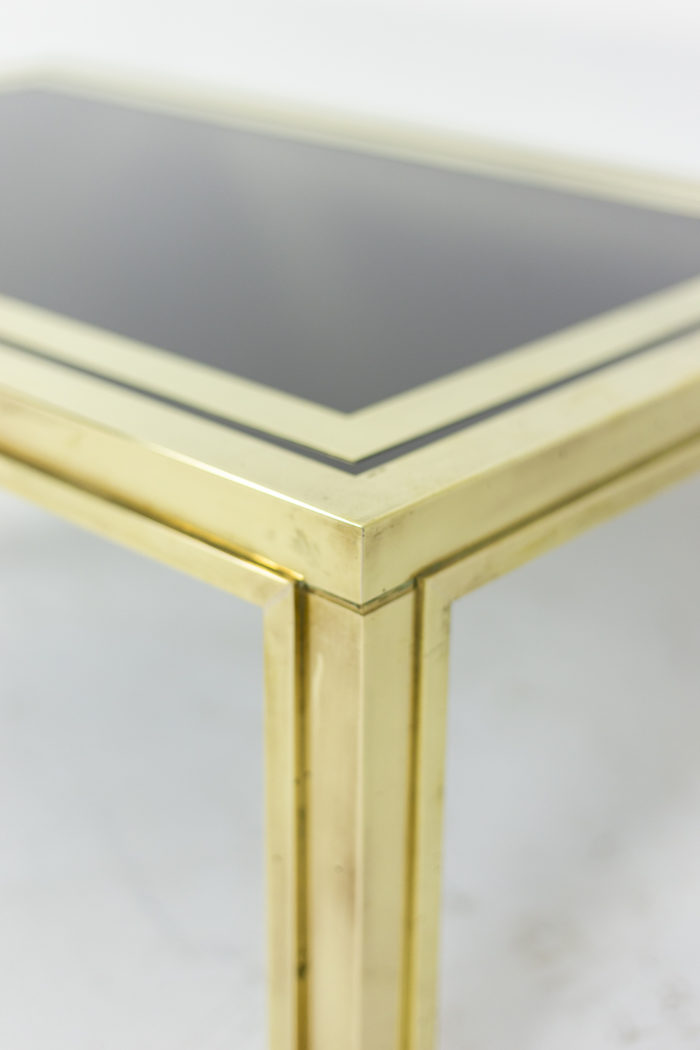 Pair of end tables in gilt brass 8