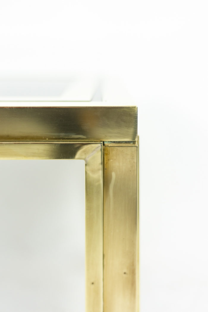 Pair of end tables in gilt brass 7