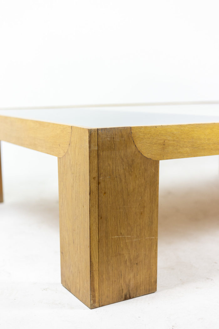 Grande table basse en chêne blond, détails pieds 2