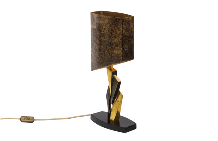Lamp in bronze and medal patina 1
