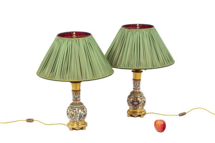 Pair of lamps in Gien porcelain 6