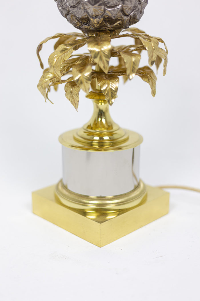 Maison Charles, Pineapple lamp in gold and silver brass 8