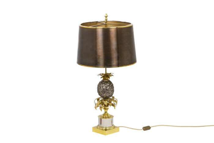 Maison Charles, Pineapple lamp in gold and silver brass 1