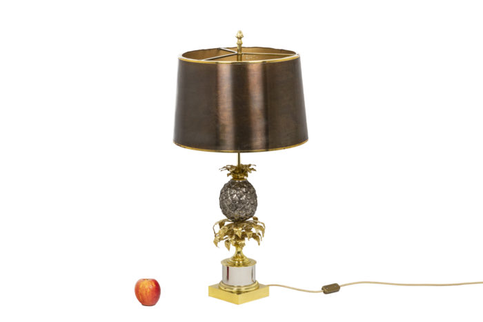 Maison Charles, Pineapple lamp in gold and silver brass 9