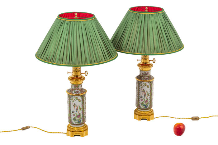 Pair of lamps in Canton porcelain 7