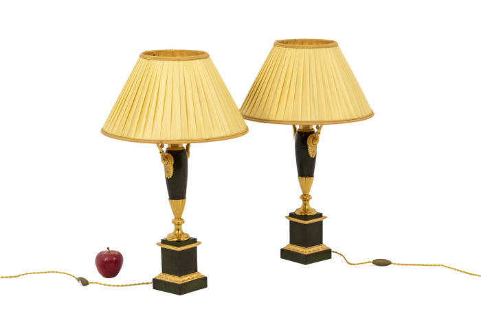 Pair of lamps in plate - 8