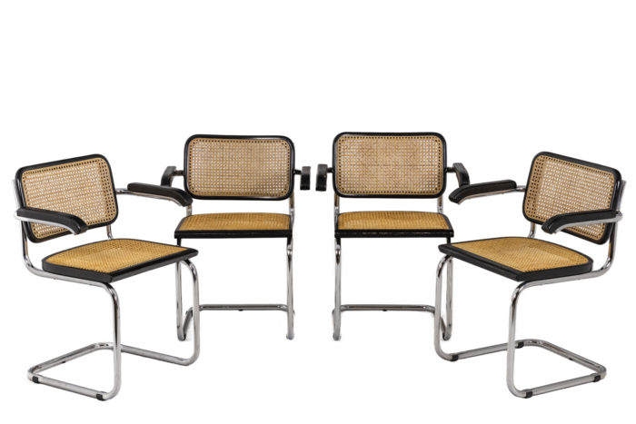 Series of four Cesca armchairs - all