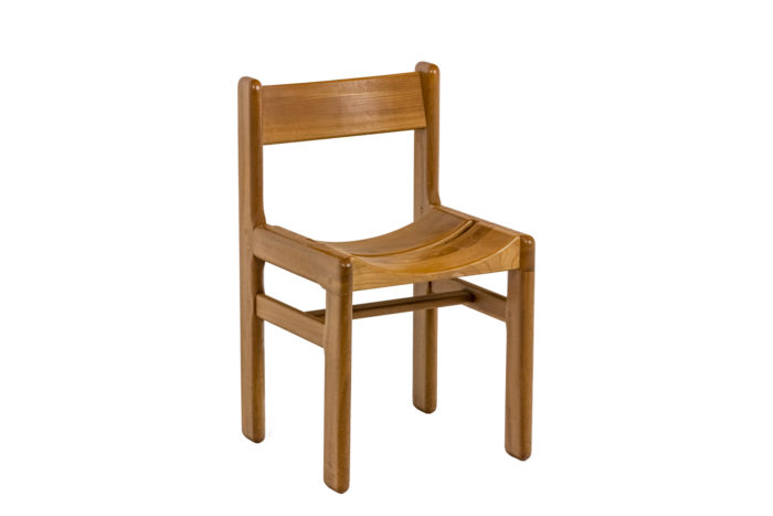 Series of six chairs in blond elm - 3:4