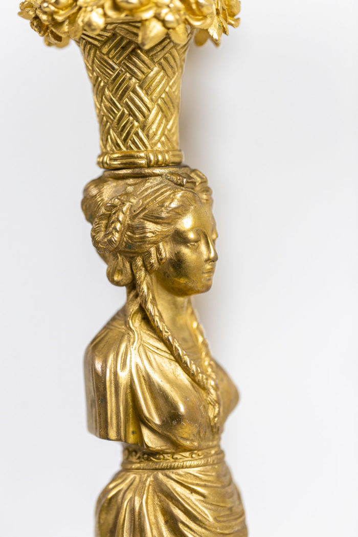 Table in gilt bronze - caryatid