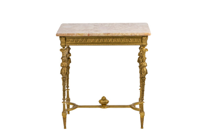 Table in gilt bronze - face