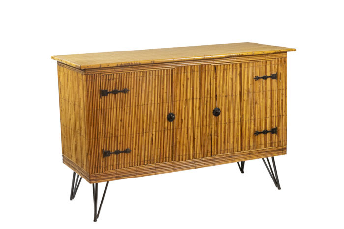Sideboard in rattan and metal- 3:4