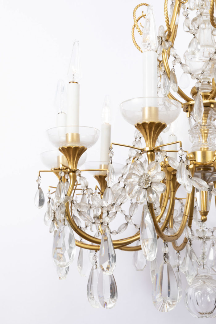 Lustre style Directoire - coupelle en verre