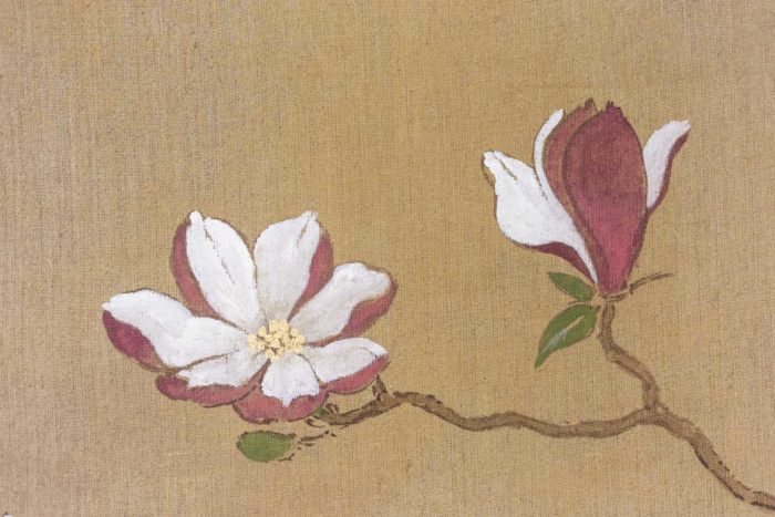 Painted canvas - detail flowers