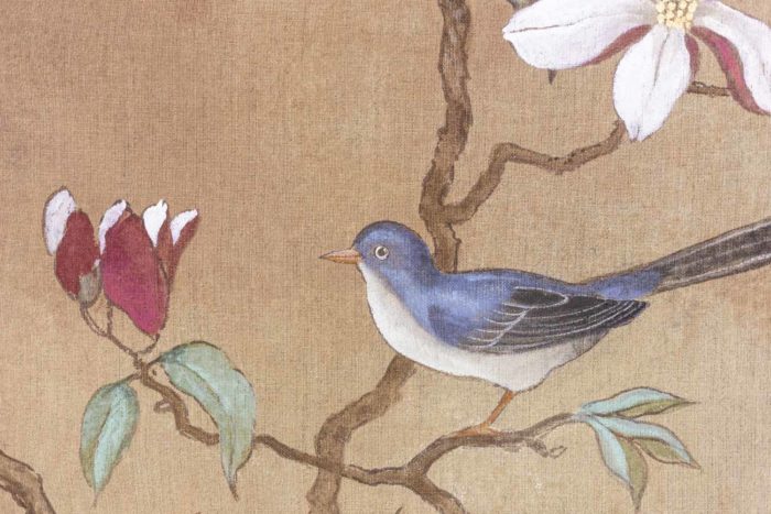 Painted canvas - detail bird