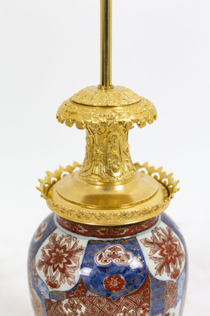 Lampe Imari - montage en bronze