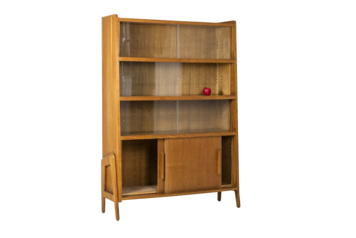 Bookcase in oak - 3:4 ouverte