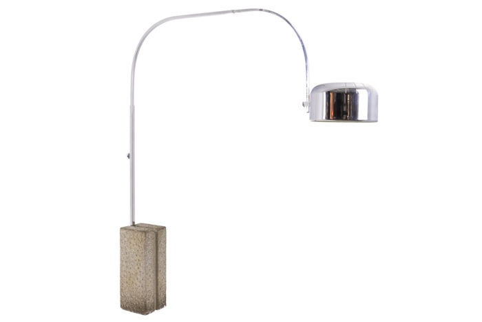 arc floor lamp in metal and chrome - other profile