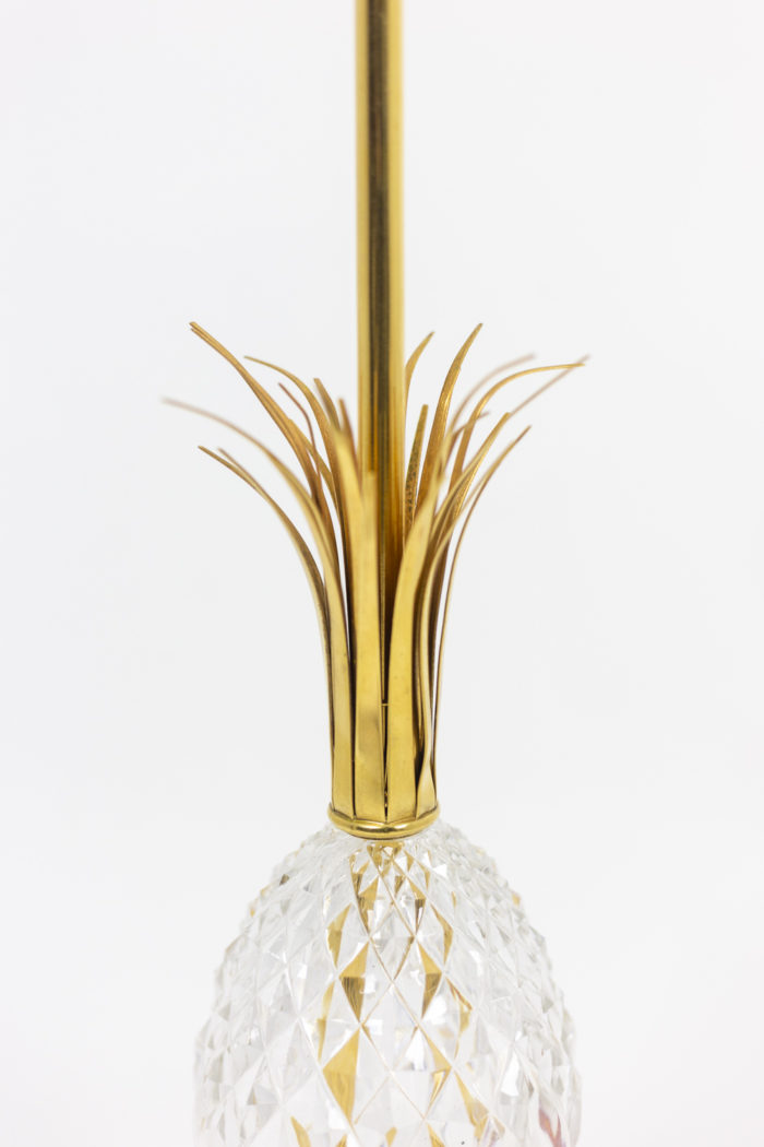 “Pineapple” lamp in brass and crystal -  ears