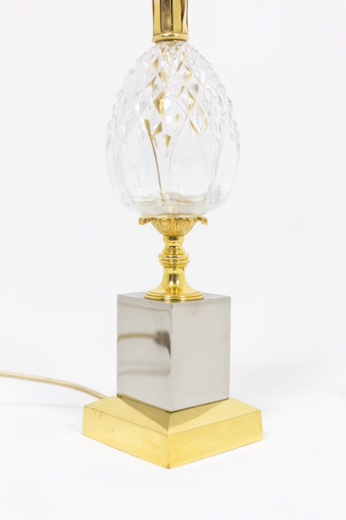 Lampe Ananas en laiton et cristal - monture