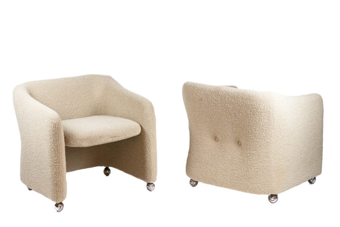 Pair of armchairs in curly - both