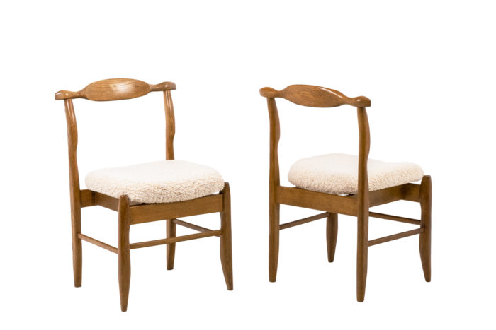 Set of five chairs Guillerme et Chambron - a pair