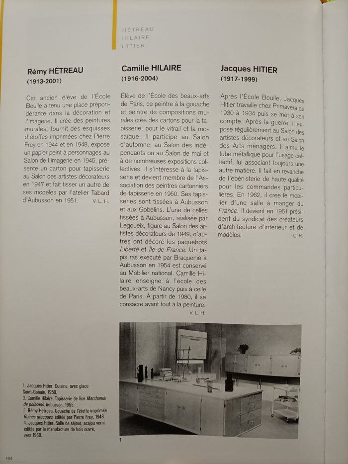 Jacques Hitier, Création en France, p. 164