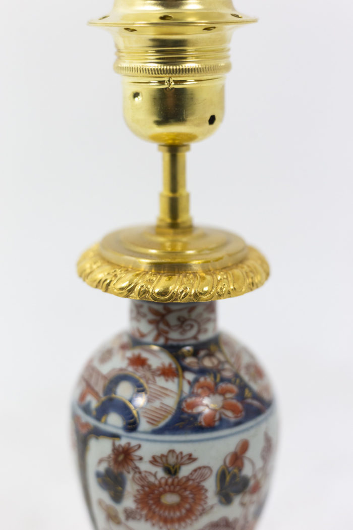 Lamp in porcelain of Imari - collar and mounth
